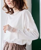 【コーエン/COEN】の袖チュール切替ロングスリーブTシャツ【YouTube紹介アイテム】(再入荷・新色登場) OFF WHITE|ID: prp329100004664278 ipo3291000000034297570