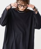 【コーエン/COEN】の袖チュール切替ロングスリーブTシャツ【YouTube紹介アイテム】(再入荷・新色登場) BLACK|ID: prp329100004664278 ipo3291000000034297572