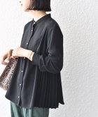 【シップス フォー ウィメン/SHIPS】の【WEB限定】 手洗い可能 ストレッチ ジョーゼット プリーツ ブラウス ブラック|ID: prp329100004664301 ipo3291000000034861821