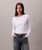 【カルバンクライン/Calvin Klein】の【公式ショップ】 カルバンクライン ロングスリーブモノグラムベビーTシャツ Calvin Klein Jeans 47A803G 人気、トレンドファッション・服の通販 founy(ファニー) ファッション Fashion レディースファッション Fashion for Women トップス・カットソー Cut & Sew Tops シャツ・ブラウス・オフィスカジュアル Elegant Blouses & Button-Ups ロングTシャツ・Tシャツ Longline T-Shirts & Tees シンプル Simple, Minimal スリーブ Sleeve, Long Sleeve / Short Sleeve トレンド Trend, Trending Now フィット Fit, Slim Fit フロント Front, Front Design ロング Long, Long-Length ワンポイント One Point, Statement Accent thumbnail Brilliant White|ID: prp329100004664322 ipo3291000000033742142