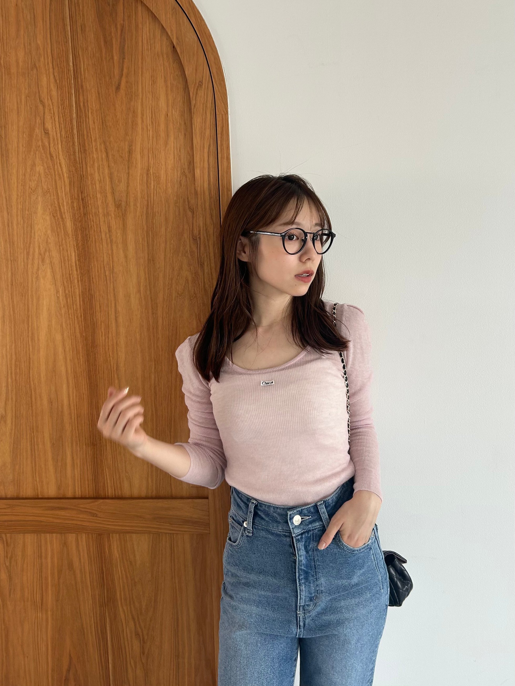 【スナイデル/SNIDEL】の【Chacott】シアーリブニット インテリア・キッズ・メンズ・レディースファッション・服の通販 founy(ファニー) 　ファッション　Fashion　レディースファッション　Fashion for Women　トップス・カットソー　Cut & Sew Tops　ニット　Knit Tops & Sweaters　インナー　Innerwear　ウェーブ　Wavy Pattern　シアー　Sheer, See-Through　長袖　Long Sleeve, Full Sleeve　バレエ　Ballet, Ballet Style　フィット　Fit, Slim Fit　フェミニン　Feminine, Girly　フロント　Front, Front Design　リブニット　Rib Knit, Ribbed Knit　ワンポイント　One Point, Statement Accent　おすすめ　Recommended / Our Picks　エレガント 上品　Elegant　PNK[066]|ID: prp329100004664348 ipo3291000000033742238