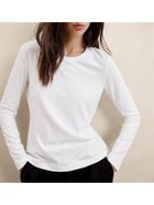 【バナナリパブリック ファクトリーストア/BANANA REPUBLIC FACTORY STORE】のBANANA REPUBLIC FACTORY STORE タイムレスクルーネックTシャツ 人気、トレンドファッション・服の通販 founy(ファニー) ファッション Fashion レディースファッション Fashion for Women トップス・カットソー Cut & Sew Tops シャツ・ブラウス・オフィスカジュアル Elegant Blouses & Button-Ups ロングTシャツ・Tシャツ Longline T-Shirts & Tees インナー Innerwear ロング Long, Long-Length 羽織 Haori, Light Jacket thumbnail WHITE_500|ID: prp329100004664412 ipo3291000000033836835