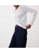 【バナナリパブリック ファクトリーストア/BANANA REPUBLIC FACTORY STORE】のBANANA REPUBLIC FACTORY STORE タイムレスクルーネックTシャツ 人気、トレンドファッション・服の通販 founy(ファニー) ファッション Fashion レディースファッション Fashion for Women トップス・カットソー Cut & Sew Tops シャツ・ブラウス・オフィスカジュアル Elegant Blouses & Button-Ups ロングTシャツ・Tシャツ Longline T-Shirts & Tees インナー Innerwear ロング Long, Long-Length 羽織 Haori, Light Jacket thumbnail BLUE_STRIPE|ID: prp329100004664412 ipo3291000000034430766