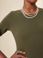 【バナナリパブリック ファクトリーストア/BANANA REPUBLIC FACTORY STORE】のBANANA REPUBLIC FACTORY STORE タイムレスクルーネックTシャツ 人気、トレンドファッション・服の通販 founy(ファニー) ファッション Fashion レディースファッション Fashion for Women トップス・カットソー Cut & Sew Tops シャツ・ブラウス・オフィスカジュアル Elegant Blouses & Button-Ups ロングTシャツ・Tシャツ Longline T-Shirts & Tees インナー Innerwear ロング Long, Long-Length 羽織 Haori, Light Jacket thumbnail NEW_HERITAGE_OLIVE|ID: prp329100004664412 ipo3291000000034430780