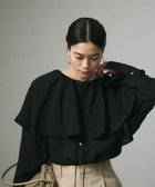 【サロン アダム エ ロペ/SALON adam et rope'】のフロントリボンフリルカラーブラウス 人気、トレンドファッション・服の通販 founy(ファニー) ファッション Fashion レディースファッション Fashion for Women トップス・カットソー Cut & Sew Tops シャツ・ブラウス・オフィスカジュアル Elegant Blouses & Button-Ups イエロー Yellow インナー Innerwear カフス Cuff Design 今季 This Season, Current Season ジャケット Jacket, Outerwear フリル Frill, Ruffle フロント Front, Front Design ポケット Pocket, Pocket Detail 羽織 Haori, Light Jacket リラックス Relax, Relaxed Fit ロング Long, Long-Length おすすめ Recommended / Our Picks thumbnail ブラック(01)|ID: prp329100004664432 ipo3291000000033742491