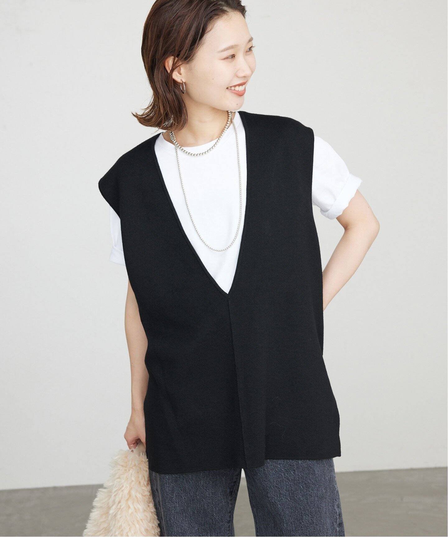 【スローブ イエナ/SLOBE IENA】の《追加》ダブルフェイスニットベスト インテリア・キッズ・メンズ・レディースファッション・服の通販 founy(ファニー) 　ファッション　Fashion　レディースファッション　Fashion for Women　アウター　Coat / Outerwear Collection　トップス・カットソー　Cut & Sew Tops　ニット　Knit Tops & Sweaters　ベスト&ジレ / 重ね着スタイル　Vests & Gilets　2025年　2025　2025-2026秋冬・A/W　Autumn/Winter 2025–26 AW25–26　ブラック|ID: prp329100004664445 ipo3291000000033742535