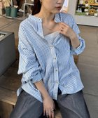【チャオパニックティピー/CIAOPANIC TYPY】の【冷房・日焼け対策/ロングセラー】リネンレーヨンバンドカラーシャツ 人気、トレンドファッション・服の通販 founy(ファニー) ファッション Fashion レディースファッション Fashion for Women トップス・カットソー Cut & Sew Tops シャツ・ブラウス・オフィスカジュアル Elegant Blouses & Button-Ups 春 Spring タンク Tank Top, Sleeveless Top ベーシック Basic, Essential リネン Linen, Linen Fabric S/S・春夏 SS, Spring/Summer, Warm Season プチプライス・低価格 Affordable / Budget Price おすすめ Recommended / Our Picks 夏 Summer thumbnail ネイビー|ID: prp329100004665728 ipo3291000000033747837