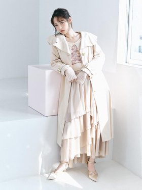 【リリーブラウン/Lily Brown】のケープカラートレンチコート 人気、トレンドファッション・服の通販 founy(ファニー) ファッション Fashion レディースファッション Fashion for Women アウター Coat / Outerwear Collection コート・ロングコート・ピーコート Long Coats, Peacoats & More トレンチコート / 春秋の定番アウター Trench Coats 4月号 April Issue インディゴ Indigo Denim シンプル Simple, Minimal ツイル Twist, Twisted Detail デニム Denim, Jeans Material トレンド Trend, Trending Now ビッグ Big, Oversized ピーチ Peach, Soft Touch フロント Front, Front Design ベーシック Basic, Essential エレガント 上品 Elegant 春 Spring 雑誌 Magazine, Fashion Magazine |ID:prp329100004665821