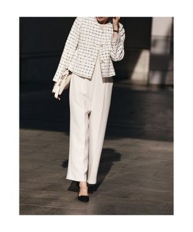 【デミルクス ビームス/Demi-Luxe BEAMS】のツイード ノーカラー ジャケット 人気、トレンドファッション・服の通販 founy(ファニー) ファッション Fashion レディースファッション Fashion for Women アウター Coat / Outerwear Collection レディースジャケット・軽アウター Jackets ノーカラージャケット / シンプル上品コーデ Collarless Jackets おすすめ Recommended / Our Picks コンパクト Compact, Small Size シンプル Simple, Minimal ジャケット Jacket, Outerwear スリット Slit, Slit Detail ツイード Twill, Twill Weave モノトーン Monotone, Black and White |ID:prp329100004665843