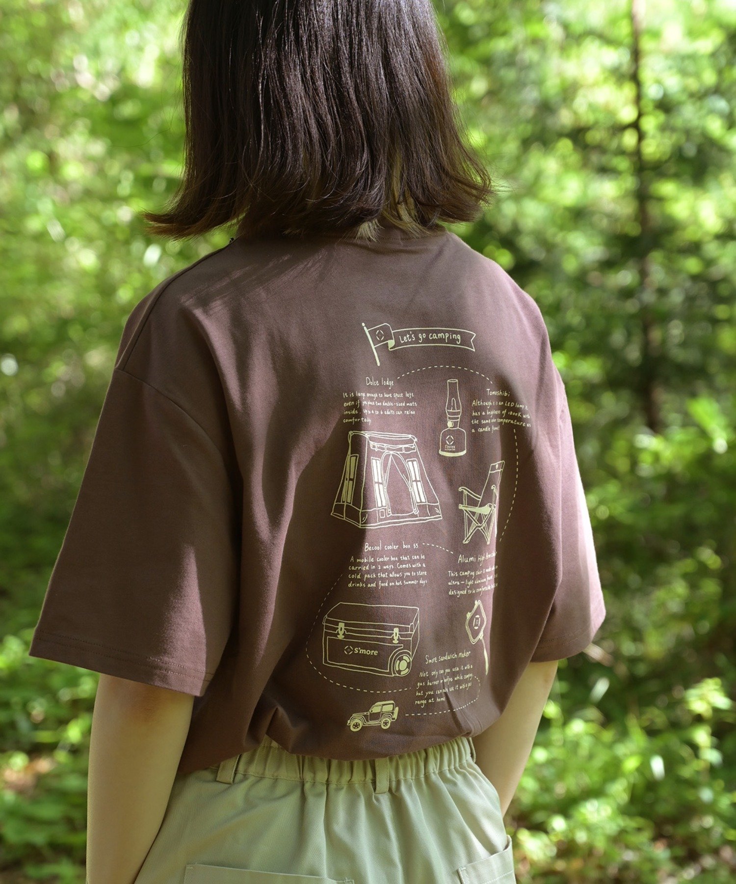 【アイモハ/aimoha】のCOTTON T SHIRTS - S more gear illustration インテリア・キッズ・メンズ・レディースファッション・服の通販 founy(ファニー) 　ファッション　Fashion　レディースファッション　Fashion for Women　トップス・カットソー　Cut & Sew Tops　シャツ・ブラウス・オフィスカジュアル　Elegant Blouses & Button-Ups　ロングTシャツ・Tシャツ　Longline T-Shirts & Tees　お家時間・ステイホーム　Stay Home / At Home　イラスト　Illustration　プリント　Print, Printed Pattern　ブラウン|ID: prp329100004665862 ipo3291000000034011103