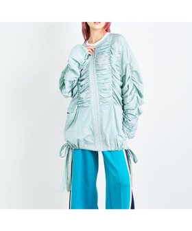 【アナスイ/ANNA SUI】のシャーリングダブルジップブルゾン 人気、トレンドファッション・服の通販 founy(ファニー) ファッション Fashion レディースファッション Fashion for Women アウター Coat / Outerwear Collection ブルゾンジャケット・スポーティアウター Blouson Jackets ギャザー Gathered, Ruffled フェミニン Feminine, Girly |ID:prp329100004665898