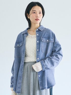 【コカ/COCA】のデニムシャツジャケット 人気、トレンドファッション・服の通販 founy(ファニー) ファッション Fashion レディースファッション Fashion for Women アウター Coat / Outerwear Collection レディースジャケット・軽アウター Jackets シンプル Simple, Minimal ジャケット Jacket, Outerwear デニム Denim, Jeans Material ポケット Pocket, Pocket Detail |ID:prp329100004665931
