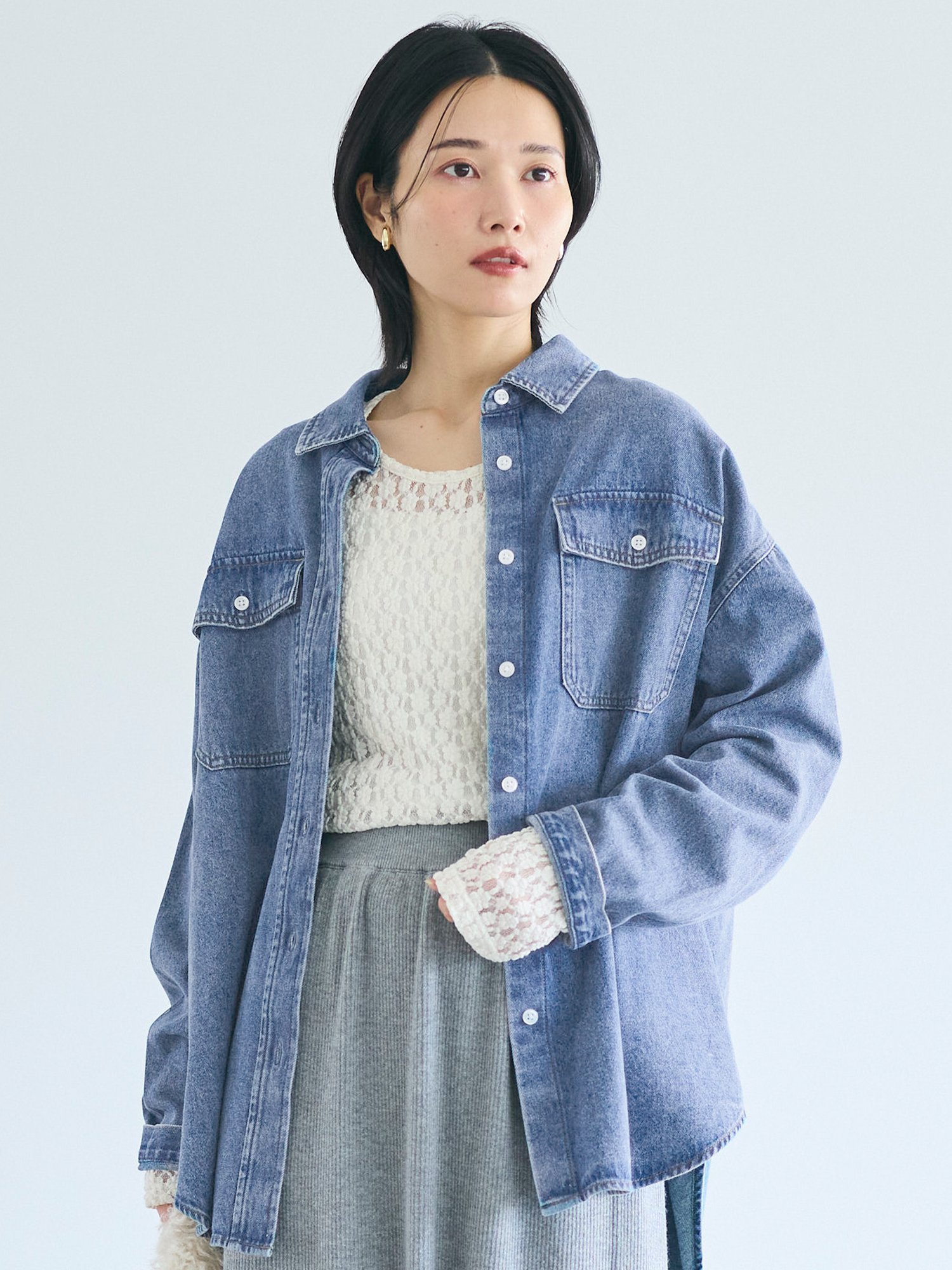 【コカ/COCA】のデニムシャツジャケット 人気、トレンドファッション・服の通販 founy(ファニー) 　ファッション　Fashion　レディースファッション　Fashion for Women　アウター　Coat / Outerwear Collection　レディースジャケット・軽アウター　Jackets　シンプル　Simple, Minimal　ジャケット　Jacket, Outerwear　デニム　Denim, Jeans Material　ポケット　Pocket, Pocket Detail　 other-1|ID: prp329100004665931 ipo3291000000033748666