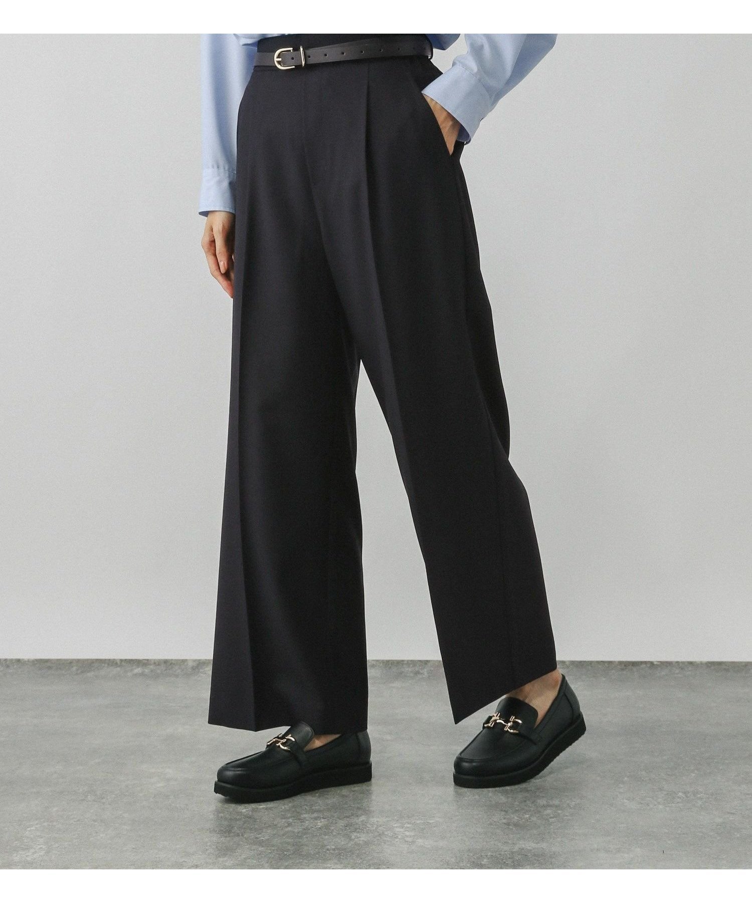 【グローバルワーク/GLOBAL WORK】のお手入れラクラクセットアップ/ワイドパンツ/498376 インテリア・キッズ・メンズ・レディースファッション・服の通販 founy(ファニー) 　ファッション　Fashion　レディースファッション　Fashion for Women　セットアップ　Matching Sets　レディースパンツ・ボトムス　Pants & Trousers / Bottoms　ギャザー　Gathered, Ruffled　ジャケット　Jacket, Outerwear　ストレッチ　Stretch, Stretchy Fabric　セットアップ　Set-Up, Coordinated Outfit　センター　Center, Center Line　ミックス　Mix, Mixed Style　メランジ　Melange, Mixed Yarn　ワイド　Wide, Wide Fit　エレガント 上品　Elegant　ネイビー88|ID: prp329100004665952 ipo3291000000034538124