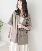 【ラジュール/Lajour】のハーフスリーブジャケット 人気、トレンドファッション・服の通販 founy(ファニー) ファッション Fashion レディースファッション Fashion for Women アウター Coat / Outerwear Collection レディースジャケット・軽アウター Jackets スリーブ Sleeve, Long Sleeve / Short Sleeve ツイル Twist, Twisted Detail ハーフ Half, Half-Length バランス Balance, Style Balance ルーズ Loose, Oversized thumbnail グレージュ|ID: prp329100004665979 ipo3291000000033748869