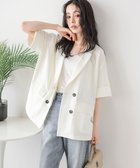 【ラジュール/Lajour】のハーフスリーブジャケット 人気、トレンドファッション・服の通販 founy(ファニー) ファッション Fashion レディースファッション Fashion for Women アウター Coat / Outerwear Collection レディースジャケット・軽アウター Jackets スリーブ Sleeve, Long Sleeve / Short Sleeve ツイル Twist, Twisted Detail ハーフ Half, Half-Length バランス Balance, Style Balance ルーズ Loose, Oversized thumbnail オフホワイト|ID: prp329100004665979 ipo3291000000033748870