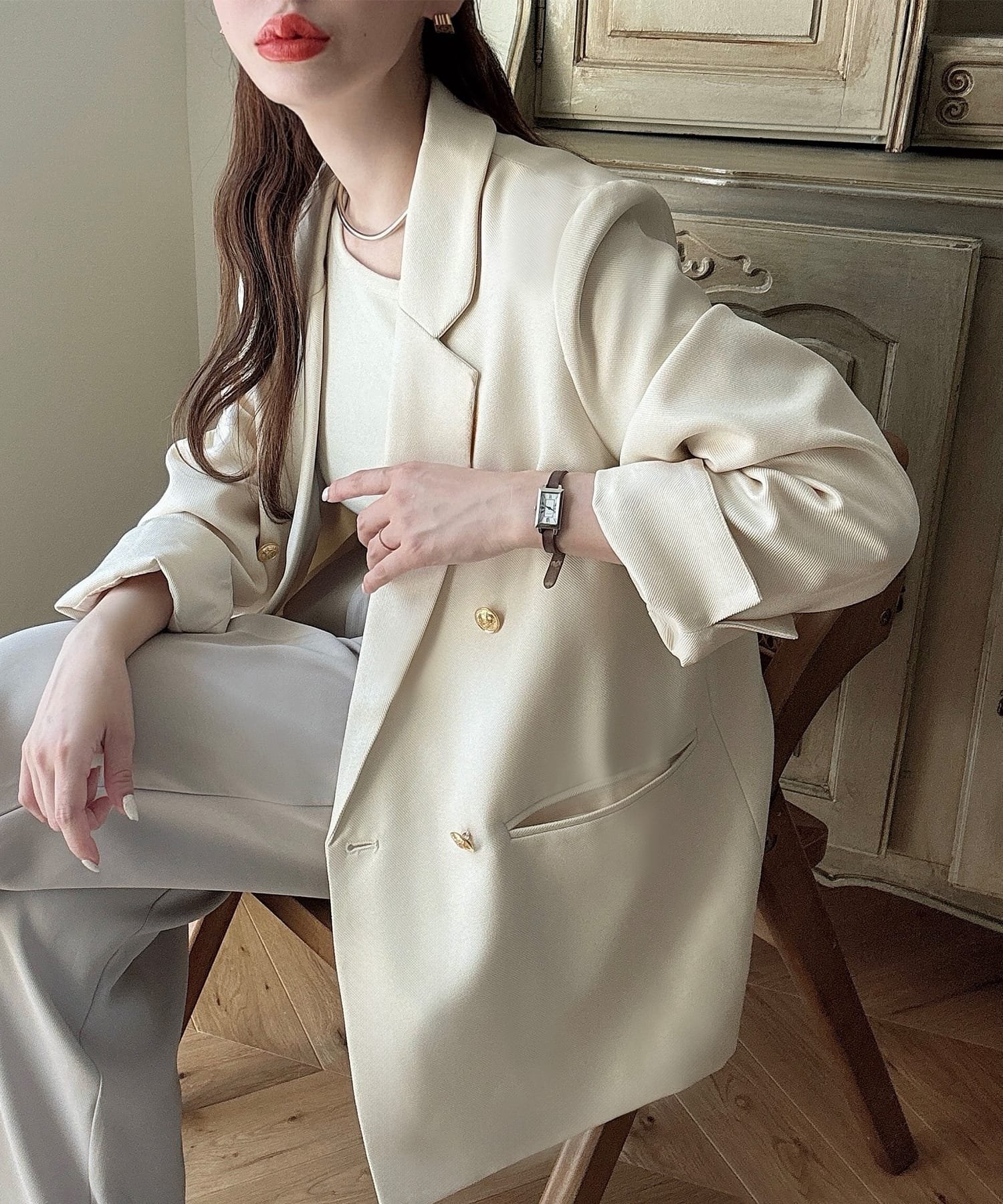 【ジュノア/JUNOAH】のMeiru 選べるテーラードジャケット インテリア・キッズ・メンズ・レディースファッション・服の通販 founy(ファニー) 　ファッション　Fashion　レディースファッション　Fashion for Women　アウター　Coat / Outerwear Collection　レディースジャケット・軽アウター　Jackets　テーラードジャケット / 通勤・きれいめスタイル　Tailored Jackets & Blazers　アイボリー|ID: prp329100004666016 ipo3291000000033919923