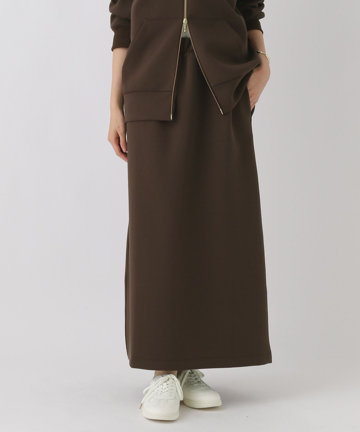 【エルーラ/Elura】の大人リュクススカート/590106 インテリア・キッズ・メンズ・レディースファッション・服の通販 founy(ファニー) 　ファッション　Fashion　レディースファッション　Fashion for Women　スカート　Skirts　シンプル　Simple, Minimal　スニーカー　Sneakers, Trainers　セットアップ　Set-Up, Coordinated Outfit　パーカー　Hoodie, Parka　エレガント 上品　Elegant　秋　Autumn　ダークブラウン58|ID: prp329100004666105 ipo3291000000033749370