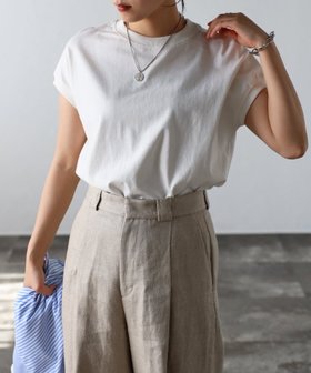 【リラクロ/relaclo】のmitis/プチハイネックフレンチスリーブTシャツ 人気、トレンドファッション・服の通販 founy(ファニー) ファッション Fashion レディースファッション Fashion for Women トップス・カットソー Cut & Sew Tops シャツ・ブラウス・オフィスカジュアル Elegant Blouses & Button-Ups ロングTシャツ・Tシャツ Longline T-Shirts & Tees インナー Innerwear エレガント 上品 Elegant カーディガン Cardigan, Knitwear スリーブ Sleeve, Long Sleeve / Short Sleeve フレンチ French, French Style ロング Long, Long-Length 吸水 Absorbent, Quick-Dry |ID:prp329100004666136