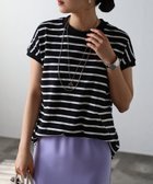 【リラクロ/relaclo】のmitis/プチハイネックフレンチスリーブTシャツ 人気、トレンドファッション・服の通販 founy(ファニー) ファッション Fashion レディースファッション Fashion for Women トップス・カットソー Cut & Sew Tops シャツ・ブラウス・オフィスカジュアル Elegant Blouses & Button-Ups ロングTシャツ・Tシャツ Longline T-Shirts & Tees インナー Innerwear エレガント 上品 Elegant カーディガン Cardigan, Knitwear スリーブ Sleeve, Long Sleeve / Short Sleeve フレンチ French, French Style ロング Long, Long-Length 吸水 Absorbent, Quick-Dry thumbnail ブラック×ホワイト|ID: prp329100004666136 ipo3291000000033749482