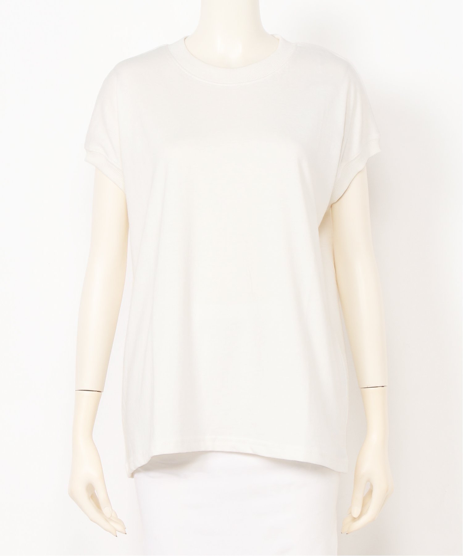 【リラクロ/relaclo】のmitis/プチハイネックフレンチスリーブTシャツ インテリア・キッズ・メンズ・レディースファッション・服の通販 founy(ファニー) 　ファッション　Fashion　レディースファッション　Fashion for Women　トップス・カットソー　Cut & Sew Tops　シャツ・ブラウス・オフィスカジュアル　Elegant Blouses & Button-Ups　ロングTシャツ・Tシャツ　Longline T-Shirts & Tees　インナー　Innerwear　エレガント 上品　Elegant　カーディガン　Cardigan, Knitwear　スリーブ　Sleeve, Long Sleeve / Short Sleeve　フレンチ　French, French Style　ロング　Long, Long-Length　吸水　Absorbent, Quick-Dry　ホワイト|ID: prp329100004666136 ipo3291000000033749488
