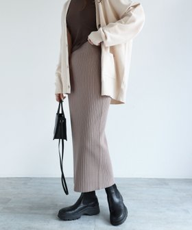 【アンドミー/andme】のリブ ニット ロング タイト スカート 人気、トレンドファッション・服の通販 founy(ファニー) ファッション Fashion レディースファッション Fashion for Women スカート Skirts インナー Innerwear ショーツ Shorts, Short Pants ストレッチ Stretch, Stretchy Fabric ボトム Bottoms, Lower Wear ポケット Pocket, Pocket Detail リラックス Relax, Relaxed Fit ロング Long, Long-Length |ID:prp329100004666139