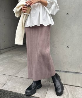 【アンドミー/andme】のリブ ニット ロング タイト スカート 人気、トレンドファッション・服の通販 founy(ファニー) ファッション Fashion レディースファッション Fashion for Women スカート Skirts インナー Innerwear ショーツ Shorts, Short Pants ストレッチ Stretch, Stretchy Fabric ボトム Bottoms, Lower Wear ポケット Pocket, Pocket Detail リラックス Relax, Relaxed Fit ロング Long, Long-Length |ID:prp329100004666139