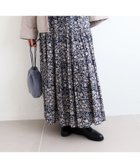 【ルクールブラン/le.coeur blanc】の《手洗い可能》Fanaka別注フラワー×ストライプスカート ネイビー柄|ID: prp329100004666142 ipo3291000000033884917