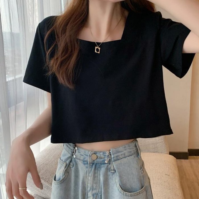 【ミニミニストア/miniministore】のショート丈Tシャツ レディース 半袖韓国 インテリア・キッズ・メンズ・レディースファッション・服の通販 founy(ファニー) https://founy.com/ ファッション Fashion レディースファッション Fashion for Women トップス・カットソー Cut & Sew Tops シャツ・ブラウス・オフィスカジュアル Elegant Blouses & Button-Ups ロングTシャツ・Tシャツ Longline T-Shirts & Tees カットソー Cut and Sewn Top クロップド Cropped, Short Length ショート Short, Short Length シンプル Simple, Minimal スクエア Square, Square Shape スポーツ Sports, Activewear バランス Balance, Style Balance 半袖 Short Sleeve, Half Sleeve 無地 Plain, Solid Color 夏 Summer |ID: prp329100004666154 ipo3291000000033749563