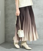 【インタープラネット/INTERPLANET】のグラデーションプリーツスカート ブラウン|ID: prp329100004666157 ipo3291000000033749576
