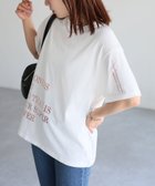 【リベリー/Riberry】の袖ロゴ半袖Tシャツ ホワイト×ピンク|ID: prp329100004666168 ipo3291000000033749624