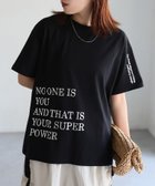 【リベリー/Riberry】の袖ロゴ半袖Tシャツ ブラック×シルバー|ID: prp329100004666168 ipo3291000000033749627