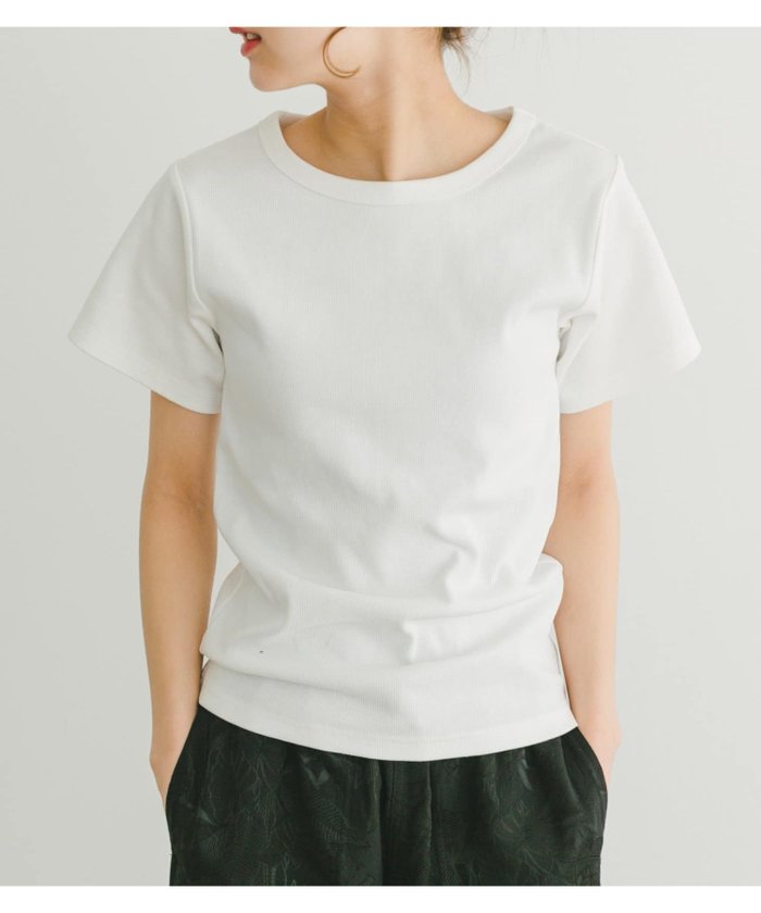 【アイテムズアーバンリサーチ/ITEMS URBAN RESEARCH】のクールコットンリブ半袖Tシャツ インテリア・キッズ・メンズ・レディースファッション・服の通販 founy(ファニー) https://founy.com/ ファッション Fashion レディースファッション Fashion for Women トップス・カットソー Cut & Sew Tops シャツ・ブラウス・オフィスカジュアル Elegant Blouses & Button-Ups ロングTシャツ・Tシャツ Longline T-Shirts & Tees 2025年 2025 2025春夏・S/S Spring/Summer 2025 SS25 インナー Innerwear フィット Fit, Slim Fit 半袖 Short Sleeve, Half Sleeve 吸水 Absorbent, Quick-Dry 夏 Summer S/S・春夏 SS, Spring/Summer, Warm Season |ID: prp329100004666192 ipo3291000000033749697