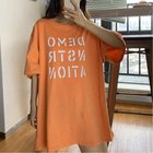 【ミニミニストア/miniministore】のロング ロゴtシャツ レディース 半袖 オレンジ|ID: prp329100004666213 ipo3291000000033749786