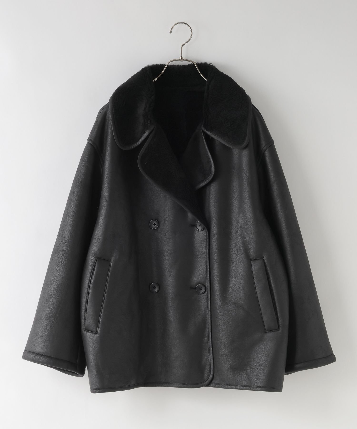【ローリーズファーム/LOWRYS FARM】のムートンジャケット インテリア・キッズ・メンズ・レディースファッション・服の通販 founy(ファニー) 　ファッション　Fashion　レディースファッション　Fashion for Women　アウター　Coat / Outerwear Collection　レディースジャケット・軽アウター　Jackets　おすすめ　Recommended / Our Picks　スウェット / スエット　Sweatshirt, Sweatwear　ビンテージ　Vintage, Retro Style　フェイクレザー　Faux Leather, PU Leather　フェミニン　Feminine, Girly　ムートン　Shearling, Mouton　冬　Winter / This Winter　ブラック09|ID: prp329100004666254 ipo3291000000034049474