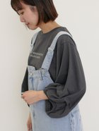 【サマンサモスモス/Samansa Mos2】の袖タックTシャツ チャコールグレー|ID: prp329100004666282 ipo3291000000033750045
