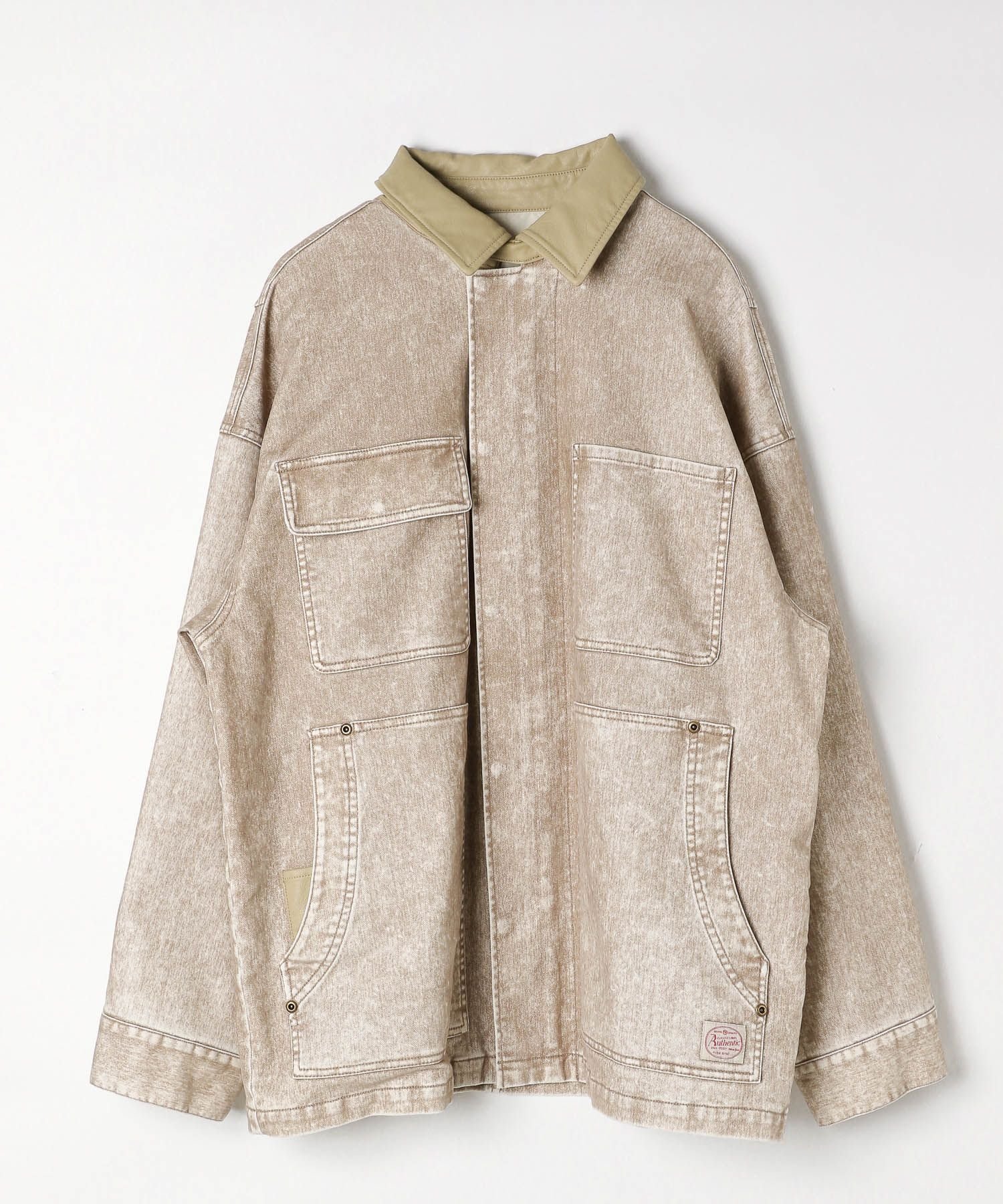 【ニコアンド/niko and】のフロッキーアソートワークジャケット インテリア・キッズ・メンズ・レディースファッション・服の通販 founy(ファニー) 　ファッション　Fashion　レディースファッション　Fashion for Women　アウター　Coat / Outerwear Collection　レディースジャケット・軽アウター　Jackets　おすすめ　Recommended / Our Picks　なめらか　Smooth, Silky Texture　ジャケット　Jacket, Outerwear　デニム　Denim, Jeans Material　フェイクレザー　Faux Leather, PU Leather　ブルゾン　Blouson, Bomber Jacket　ボックス　Boxy, Box Shape　ワーク　Workwear, Utility Style　ヴィンテージ　Vintage Style　エレガント 上品　Elegant　ベージュ|ID: prp329100004666287 ipo3291000000034004171