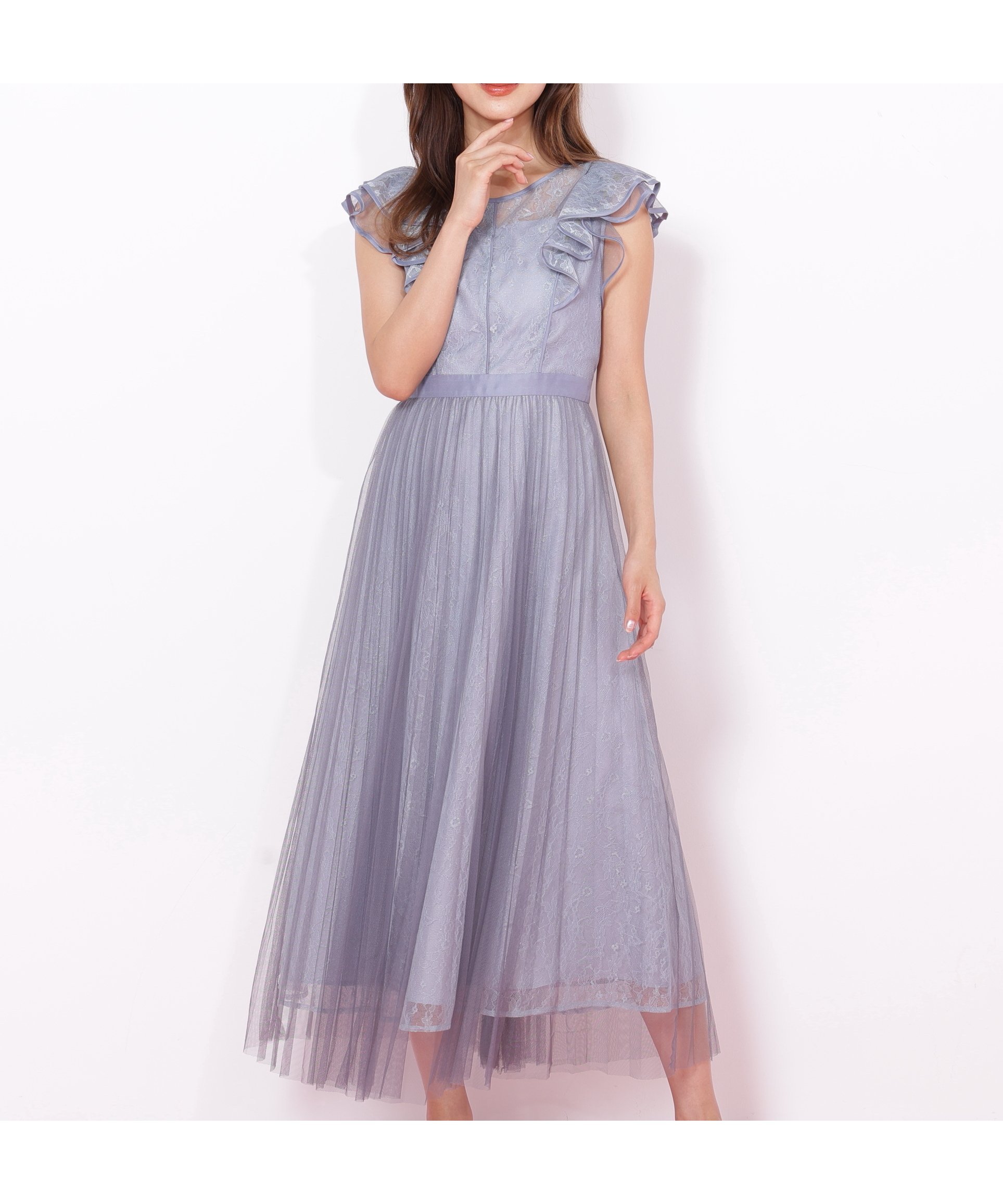 【ジルバイジルスチュアート/JILL by JILLSTUART】の配色パイピングレースワンピース インテリア・キッズ・メンズ・レディースファッション・服の通販 founy(ファニー) 　ファッション　Fashion　レディースファッション　Fashion for Women　ワンピース　Dresses　オケージョン　Occasion Wear　チュール　Tulip, Tulip Motif　レース　Lace, Lace Fabric　ブルー|ID: prp329100004666294 ipo3291000000033750097