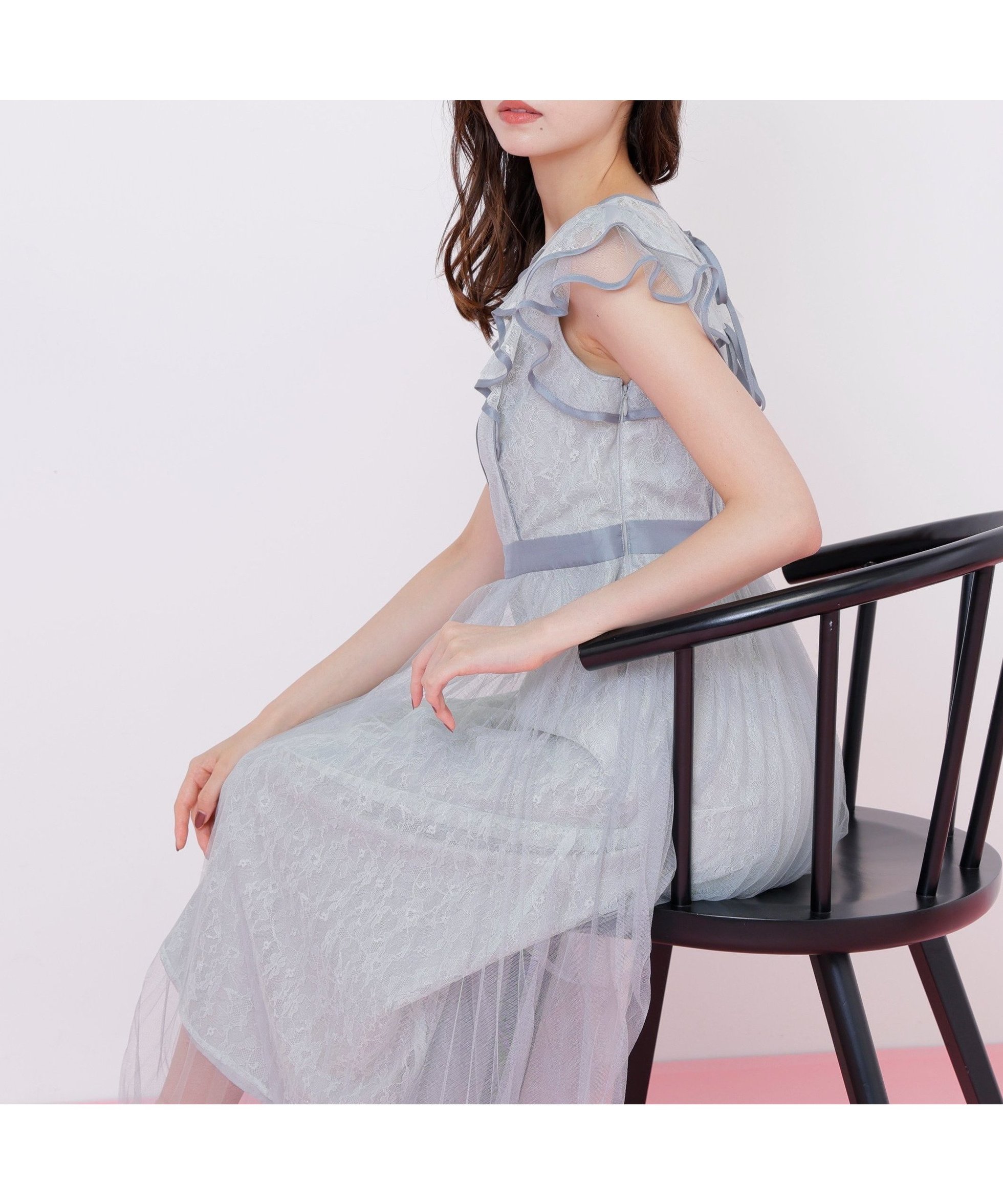 【ジルバイジルスチュアート/JILL by JILLSTUART】の配色パイピングレースワンピース インテリア・キッズ・メンズ・レディースファッション・服の通販 founy(ファニー) 　ファッション　Fashion　レディースファッション　Fashion for Women　ワンピース　Dresses　オケージョン　Occasion Wear　チュール　Tulip, Tulip Motif　レース　Lace, Lace Fabric　グリーン|ID: prp329100004666294 ipo3291000000033750098