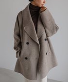 【アンドミー/andme】のリバー ピーコート evernavy エバーネイビー 人気、トレンドファッション・服の通販 founy(ファニー) ファッション Fashion レディースファッション Fashion for Women アウター Coat / Outerwear Collection コート・ロングコート・ピーコート Long Coats, Peacoats & More ダブル Double, Double-Breasted トレンド Trend, Trending Now フェイス Face, Facial Design ベーシック Basic, Essential ボックス Boxy, Box Shape ポケット Pocket, Pocket Detail thumbnail ベージュ|ID: prp329100004666323 ipo3291000000033999452