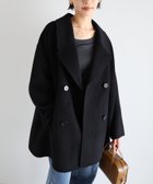 【アンドミー/andme】のリバー ピーコート evernavy エバーネイビー 人気、トレンドファッション・服の通販 founy(ファニー) ファッション Fashion レディースファッション Fashion for Women アウター Coat / Outerwear Collection コート・ロングコート・ピーコート Long Coats, Peacoats & More ダブル Double, Double-Breasted トレンド Trend, Trending Now フェイス Face, Facial Design ベーシック Basic, Essential ボックス Boxy, Box Shape ポケット Pocket, Pocket Detail thumbnail ブラック|ID: prp329100004666323 ipo3291000000034538706