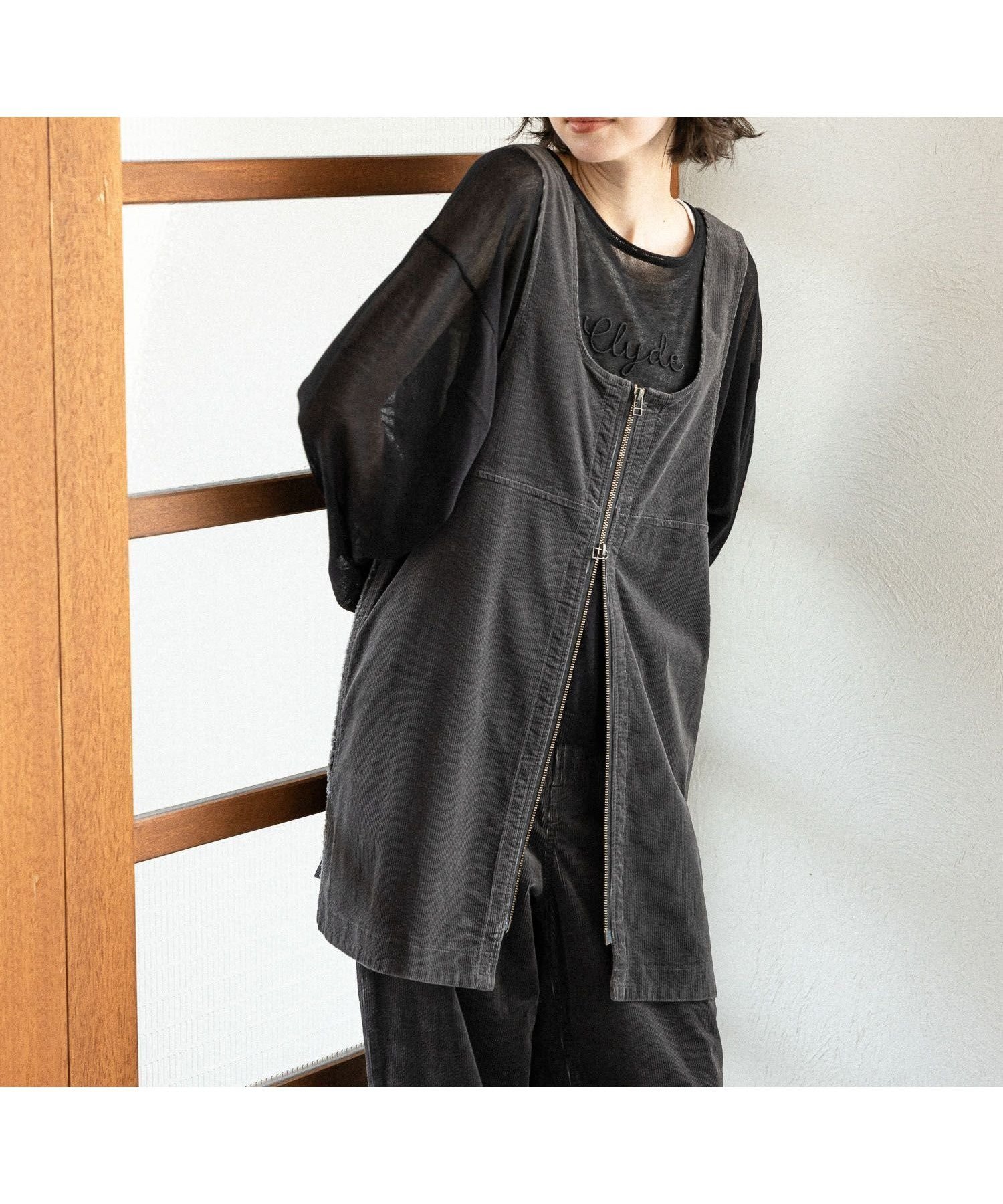 【ニコアンド/niko and】のアソート2WAY ZIPミニワンピース インテリア・キッズ・メンズ・レディースファッション・服の通販 founy(ファニー) 　ファッション　Fashion　レディースファッション　Fashion for Women　ワンピース　Dresses　おすすめ　Recommended / Our Picks　なめらか　Smooth, Silky Texture　インナー　Innerwear　コーデュロイ　Corduroy, Cord Fabric　スウェット / スエット　Sweatshirt, Sweatwear　セットアップ　Set-Up, Coordinated Outfit　チュニック　Tunic, Long Top　バランス　Balance, Style Balance　フレア　Flare, Flared　ロング　Long, Long-Length　エレガント 上品　Elegant　スモークコーデュロイ|ID: prp329100004666325 ipo3291000000033750198