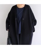 【アンドミー/andme】のノーカラー リバー コクーン コート evernavy エバーネイビー 人気、トレンドファッション・服の通販 founy(ファニー) ファッション Fashion レディースファッション Fashion for Women アウター Coat / Outerwear Collection コート・ロングコート・ピーコート Long Coats, Peacoats & More コクーン Cocoon, Cocoon Silhouette シンプル Simple, Minimal ダブル Double, Double-Breasted フェイス Face, Facial Design ポケット Pocket, Pocket Detail thumbnail ネイビー|ID: prp329100004666337 ipo3291000000036216008