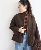【ルクールブラン/le.coeur blanc】のリバーシブルタフタ×ファーキルトジャケット ブラウン|ID: prp329100004666364 ipo3291000000033883291