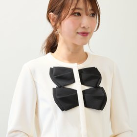 【ローズティアラ/Rose Tiara】の【UVカット】ダブルリボンジャケット 人気、トレンドファッション・服の通販 founy(ファニー) ファッション Fashion レディースファッション Fashion for Women アウター Coat / Outerwear Collection レディースジャケット・軽アウター Jackets グログラン Grosgrain, Grosgrain Ribbon シンプル Simple, Minimal ジャケット Jacket, Outerwear セットアップ Set-Up, Coordinated Outfit ダブル Double, Double-Breasted ポケット Pocket, Pocket Detail リボン Ribbon, Bow |ID:prp329100004666375