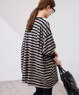 【フレームワーク/FRAMeWORK】のonit/オニット 別注OVERSIZE ボーダーロングスリーブ 人気、トレンドファッション・服の通販 founy(ファニー) ファッション Fashion レディースファッション Fashion for Women トップス・カットソー Cut & Sew Tops ニット Knit Tops & Sweaters おすすめ Recommended / Our Picks ジャケット Jacket, Outerwear バランス Balance, Style Balance ベスト Vest, Waistcoat ボーダー Border, Stripe リラックス Relax, Relaxed Fit 人気 Popular, Best Seller 別注 Limited Edition, Custom Order |ID:prp329100004666381