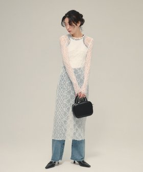 【ジーナシス/JEANASiS】のLace Tight One-piece LS 人気、トレンドファッション・服の通販 founy(ファニー) ファッション Fashion レディースファッション Fashion for Women おすすめ Recommended / Our Picks インナー Innerwear デニム Denim, Jeans Material パッチワーク Patchwork, Mixed Fabric ボトム Bottoms, Lower Wear レース Lace, Lace Fabric |ID:prp329100004666383