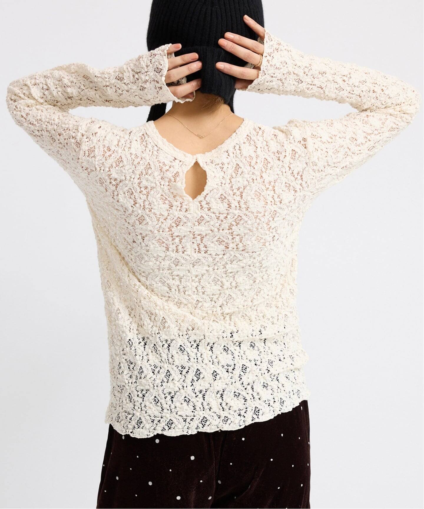 【イエナ/IENA】のFlowerストレッチレースプルオーバー インテリア・キッズ・メンズ・レディースファッション・服の通販 founy(ファニー) 　ファッション　Fashion　レディースファッション　Fashion for Women　トップス・カットソー　Cut & Sew Tops　カジュアルプルオーバー・ニットトップス　Pullovers & Knit Tops / Casual Pullovers　2025年　2025　2025-2026秋冬・A/W　Autumn/Winter 2025–26 AW25–26　エレガント 上品　Elegant　ストレッチ　Stretch, Stretchy Fabric　フラワー　Flower, Floral　モチーフ　Motif, Design Theme　レース　Lace, Lace Fabric　A/W・秋冬　Autumn/Winter　ナチュラル|ID: prp329100004666390 ipo3291000000033836545