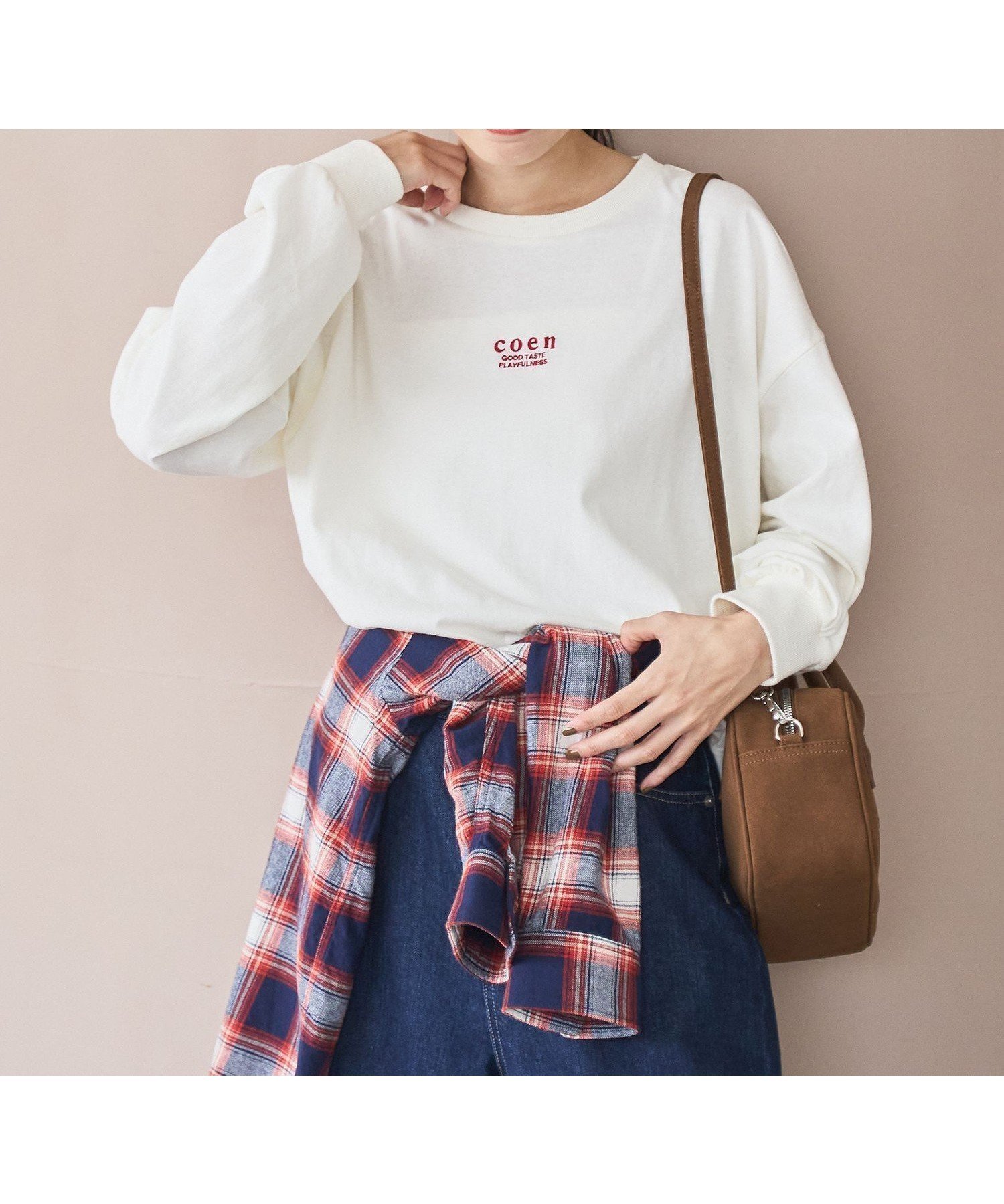 【コーエン/COEN】のCOEN(コーエン)ロゴ刺繍UNI ロンT インテリア・キッズ・メンズ・レディースファッション・服の通販 founy(ファニー) ファッション Fashion レディースファッション Fashion for Women トップス・カットソー Cut & Sew Tops ロングTシャツ・Tシャツ Longline T-Shirts & Tees インナー Innerwear コンパクト Compact, Small Size スウェット / スエット Sweatshirt, Sweatwear おすすめ Recommended / Our Picks その他1|ID: prp329100004666399 ipo3291000000034783683