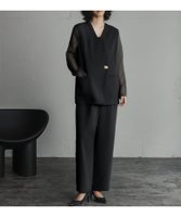 【ガール/GIRL】のジャケット・オールインワン セットアップ 結婚式 パンツドレス パーティードレス 人気、トレンドファッション・服の通販 founy(ファニー) ファッション Fashion レディースファッション Fashion for Women アウター Coat / Outerwear Collection レディースジャケット・軽アウター Jackets セットアップ Matching Sets レディースパンツ・ボトムス Pants & Trousers / Bottoms オーガンジー Organza Fabric ジャケット Jacket, Outerwear スリット Slit, Slit Detail セットアップ Set-Up, Coordinated Outfit ダウン Down, Puffer ドレス Dress, One-Piece フロント Front, Front Design 結婚式 Wedding |ID:prp329100004666443